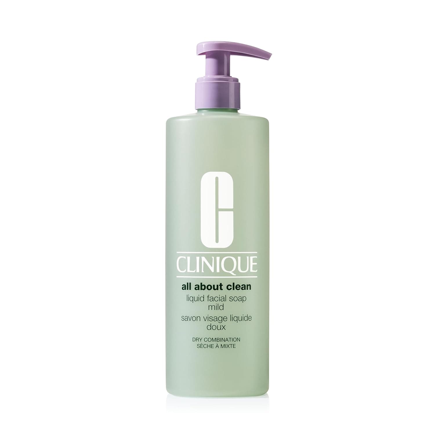 Clinique All About Clean Liquid Gentle Facial Cleanser Soap For Dry Combination Skin Types, Mild